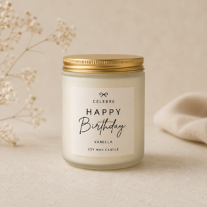 Happy Birthday Candle – Sweet Orange