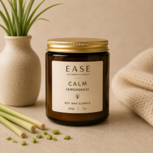 Calm Soy Wax Candle – Lemongrass