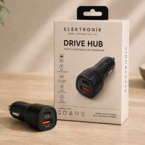 Drive Hub 35W Fast Charging Car Charger – USB-C PD & USB-A QC 3.0
