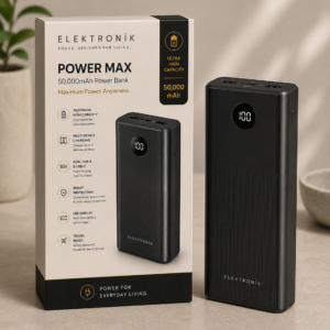Power Max 50,000mAh Power Bank – Fast Charging & LED Display
